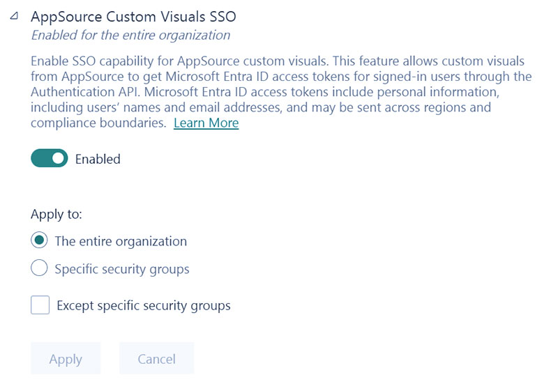 Manage Power BI visuals admin