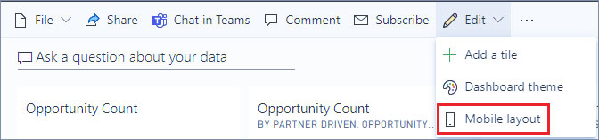 بهینه سازی داشبورد در Power BI موبایل