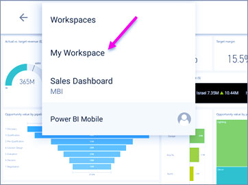 داشبوردها را در برنامه‌های تلفن همراه Power BI مشاهده کنید