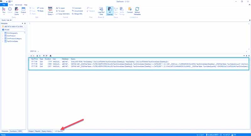 ثبت کوئری‌های SQL تولید شده توسط Power BI