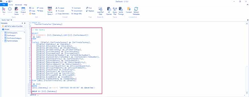 ثبت کوئری‌های SQL تولید شده توسط Power BI