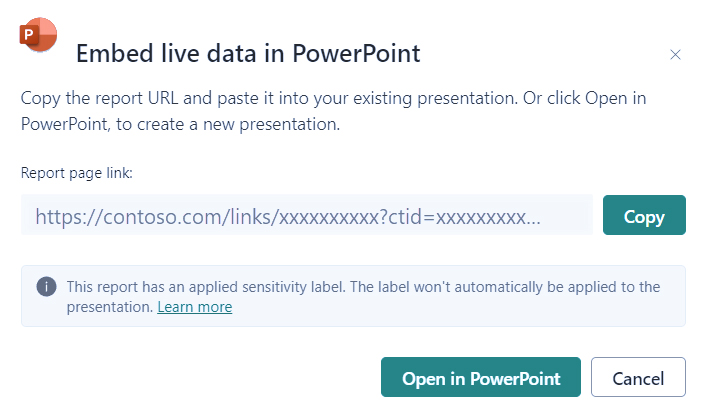 داده‌های زنده Power BI به پاورپوینت