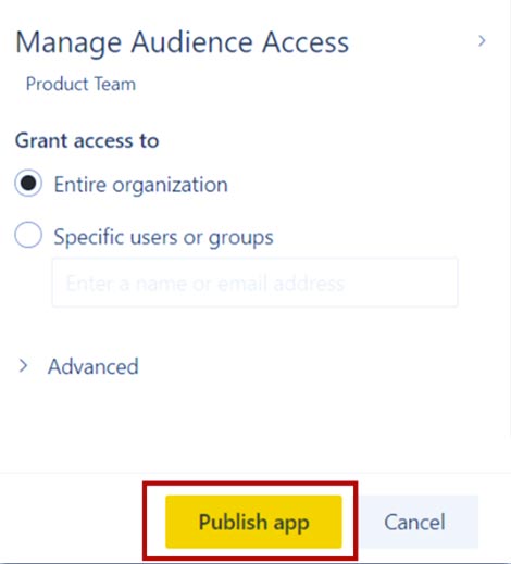انتشار یک برنامه در Power BI