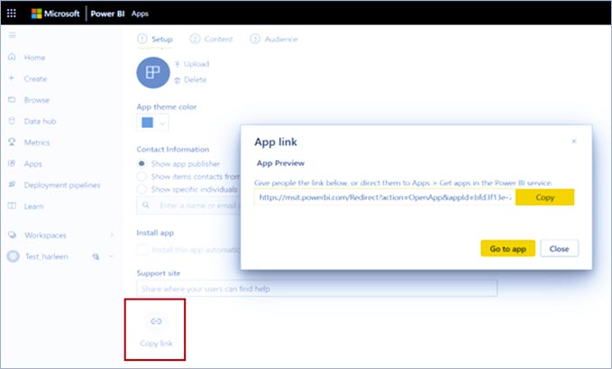 انتشار یک برنامه در Power BI