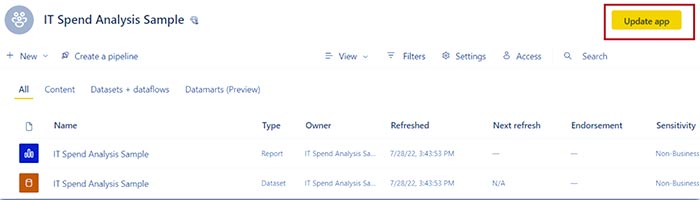 انتشار یک برنامه در Power BI