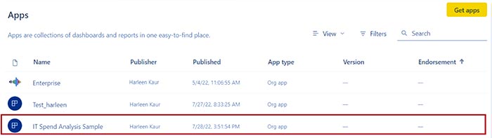 انتشار یک برنامه در Power BI