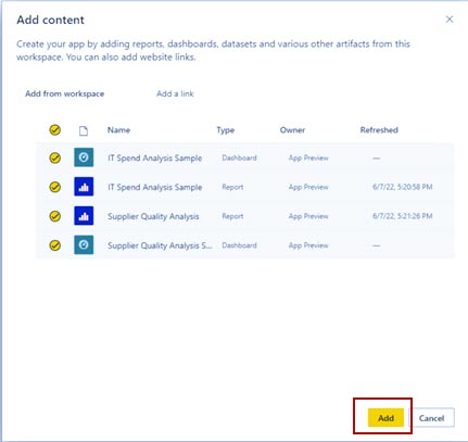 انتشار یک برنامه در Power BI