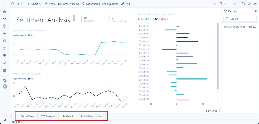 تغییر تنظیمات گزارش های Power BI