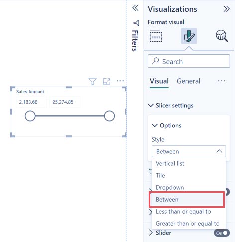 ایجاد یک اسلایسر Numeric یا Date range در Power BI