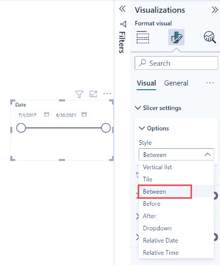 ایجاد یک اسلایسر Numeric یا Date range در Power BI