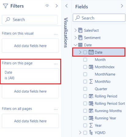ایجاد یک اسلایسر و فیلترکننده نسبی تاریخ در پاور بی آی