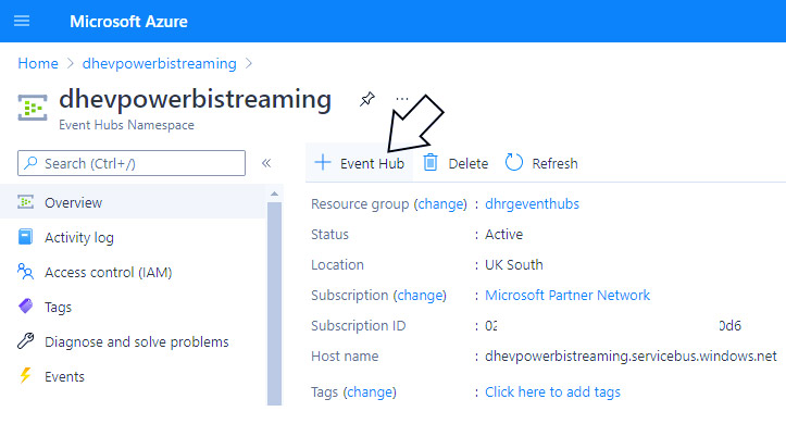 Power BI Streaming Dataflow