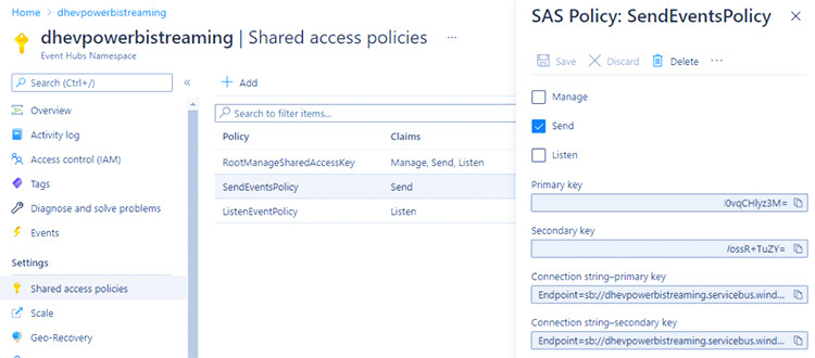 Power BI Streaming Dataflow