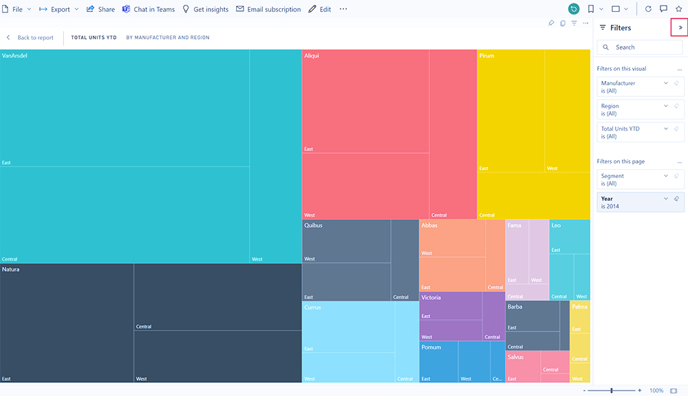 حالت فوکوس و تمام صفحه گزارش‌ها و داشبوردها در Power BI