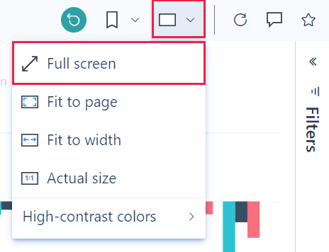 حالت فوکوس و تمام صفحه گزارش‌ها و داشبوردها در Power BI