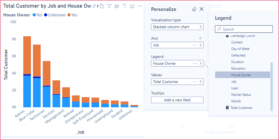 Power BI Personalize Visuals