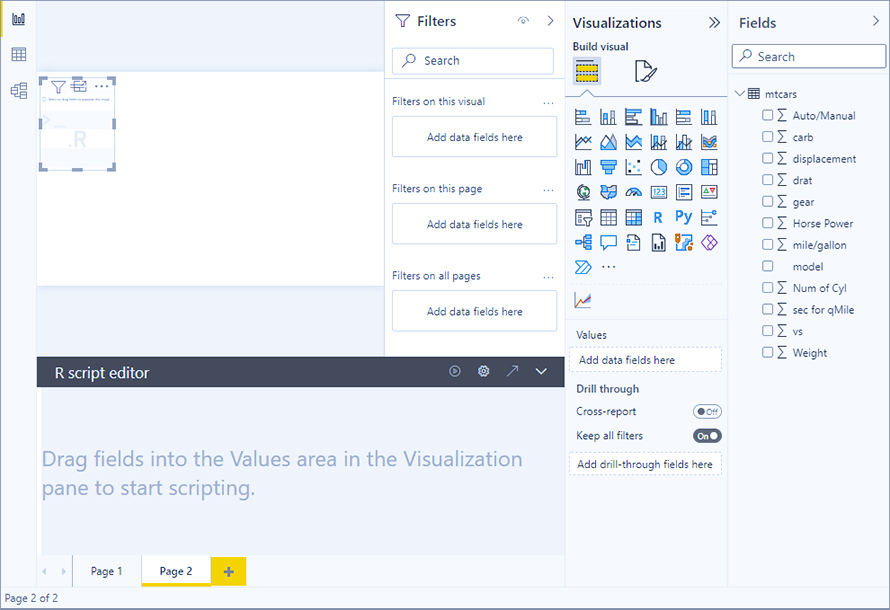Create Power BI visuals using R