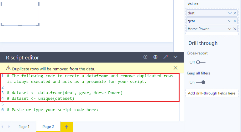 Create Power BI visuals using R