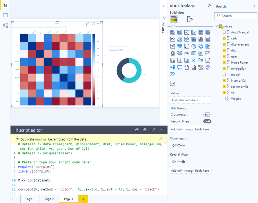 Create Power BI visuals using R