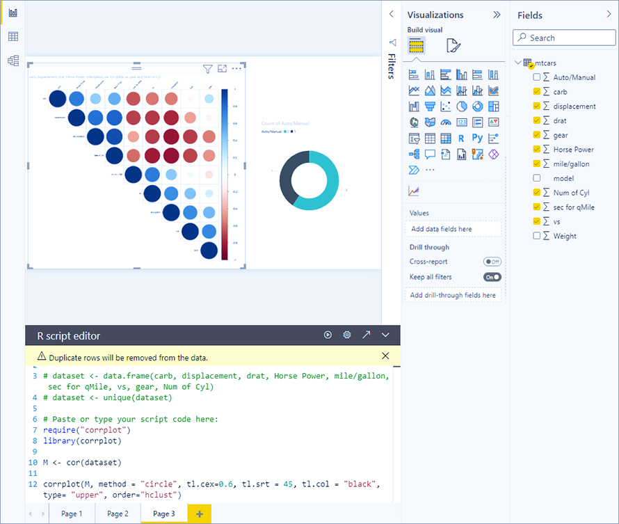 Create Power BI visuals using R