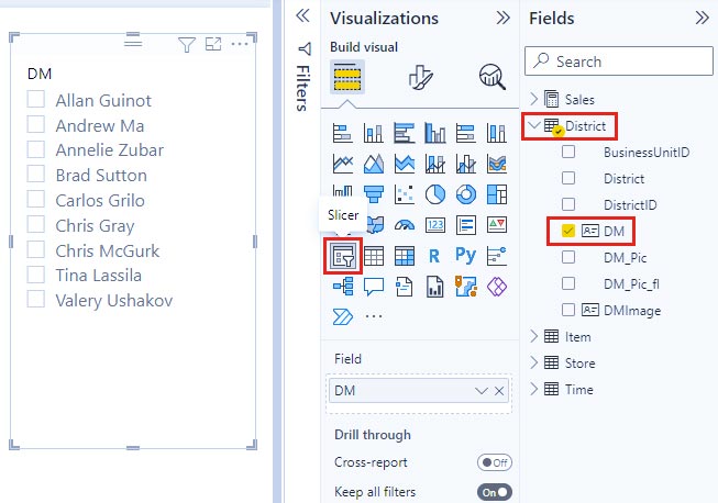اسلایسر در Power BI