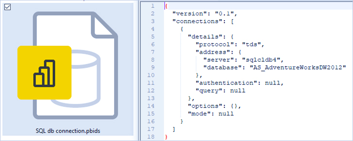PBIDS files in Power BI Desktop