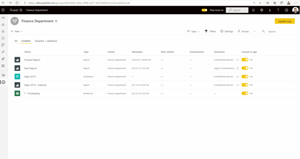 برچسب حساسیت در Power BI