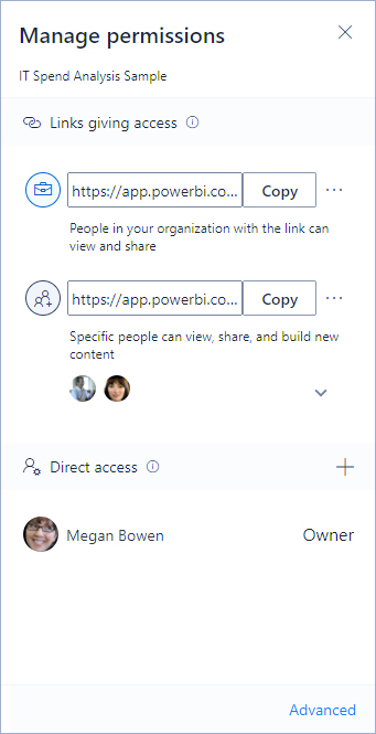 اشتراک‌ گذاری گزارش‌ها و داشبوردهای Power BI با همکاران