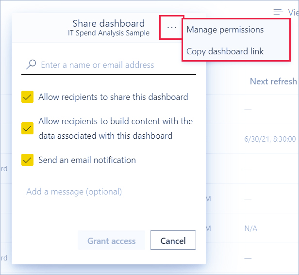 اشتراک‌ گذاری گزارش‌ها و داشبوردهای Power BI با همکاران