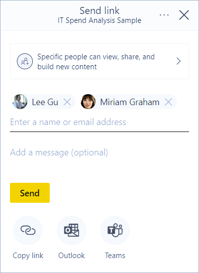 اشتراک‌ گذاری گزارش‌ها و داشبوردهای Power BI با همکاران