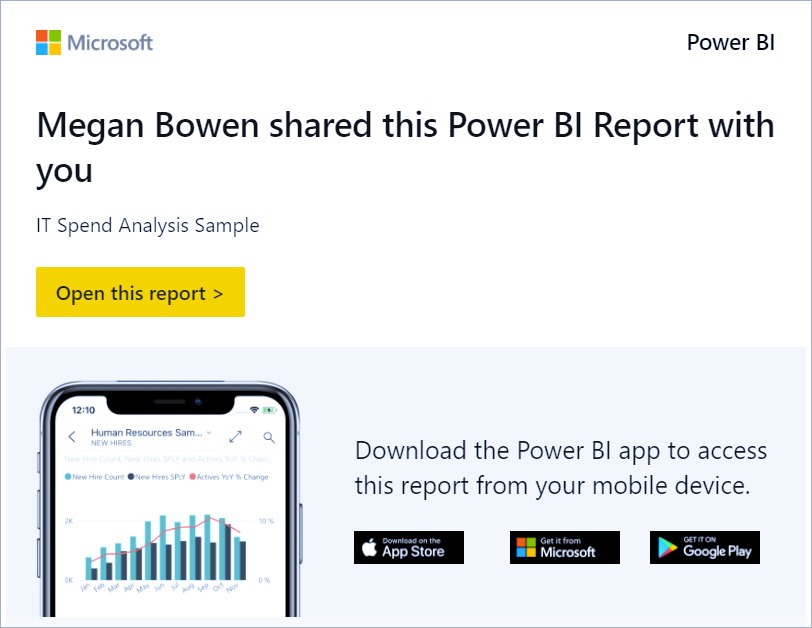 اشتراک‌ گذاری گزارش‌ها و داشبوردهای Power BI با همکاران
