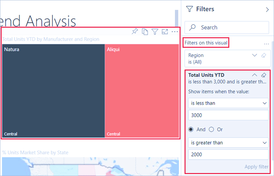 فیلتر کردن داده‌ها در Power BI