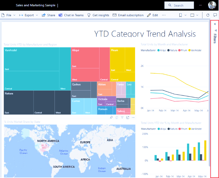 فیلتر کردن داده‌ها در Power BI