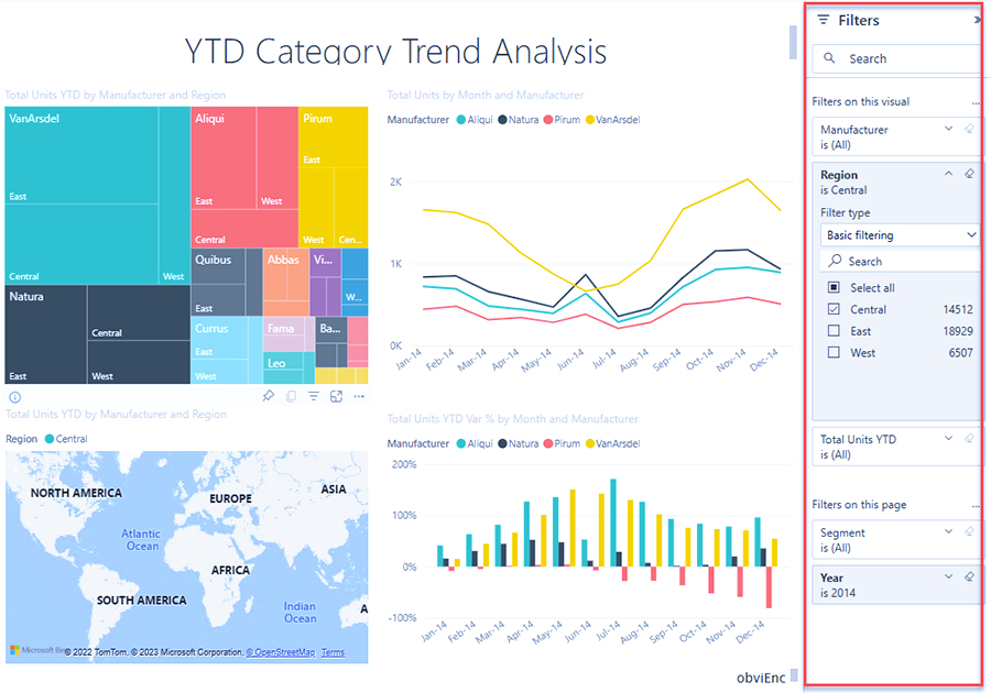 فیلتر کردن داده‌ها در Power BI