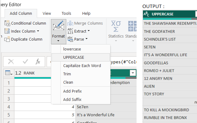 Power Query Editor in Power BI