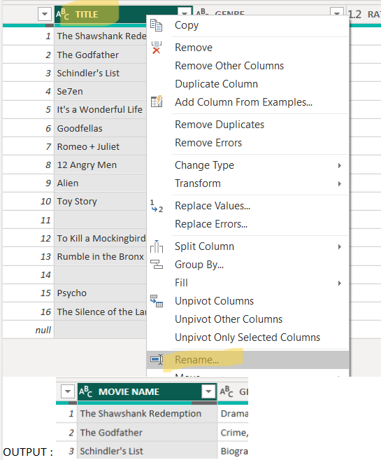 Power Query Editor in Power BI