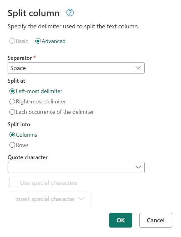 تقسیم ستون‌ها با استفاده از Delimiter در Power Query