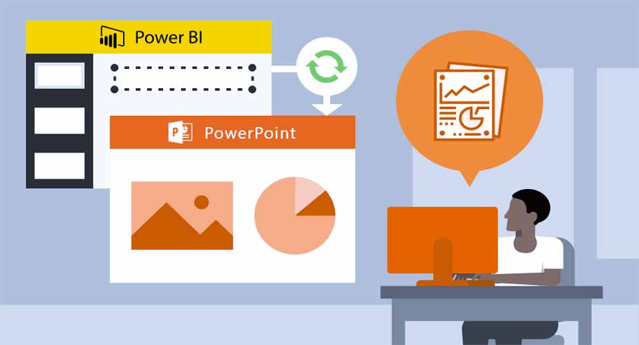 داده‌ های live نرم افزار Power BI در پاورپوینت