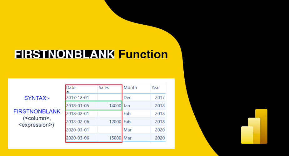 تابع FIRSTNONBLANK در DAX