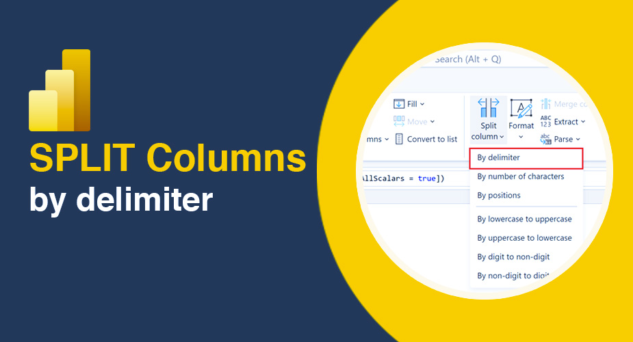تقسیم ستون‌ها با استفاده از Delimiter در Power Query